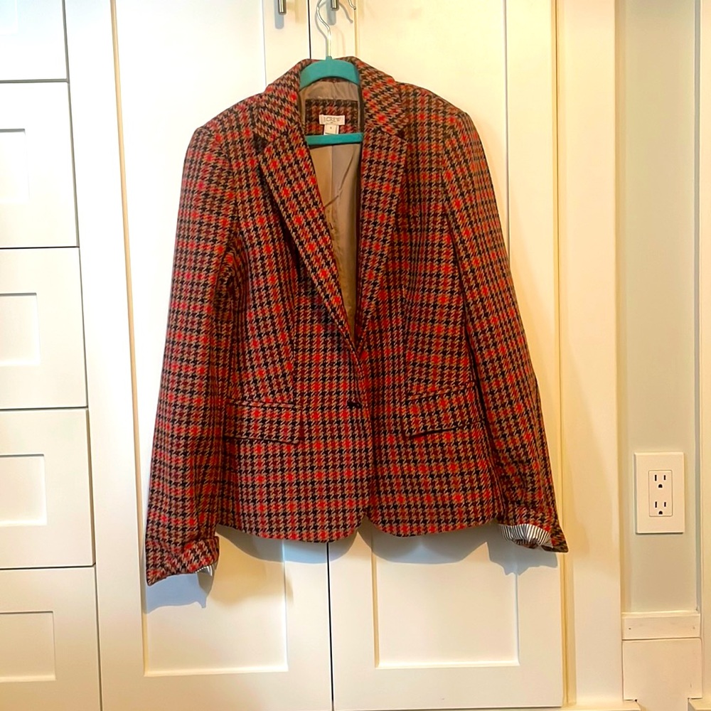 JCrew womens parke blazer in houndstooth English wool - never worn!